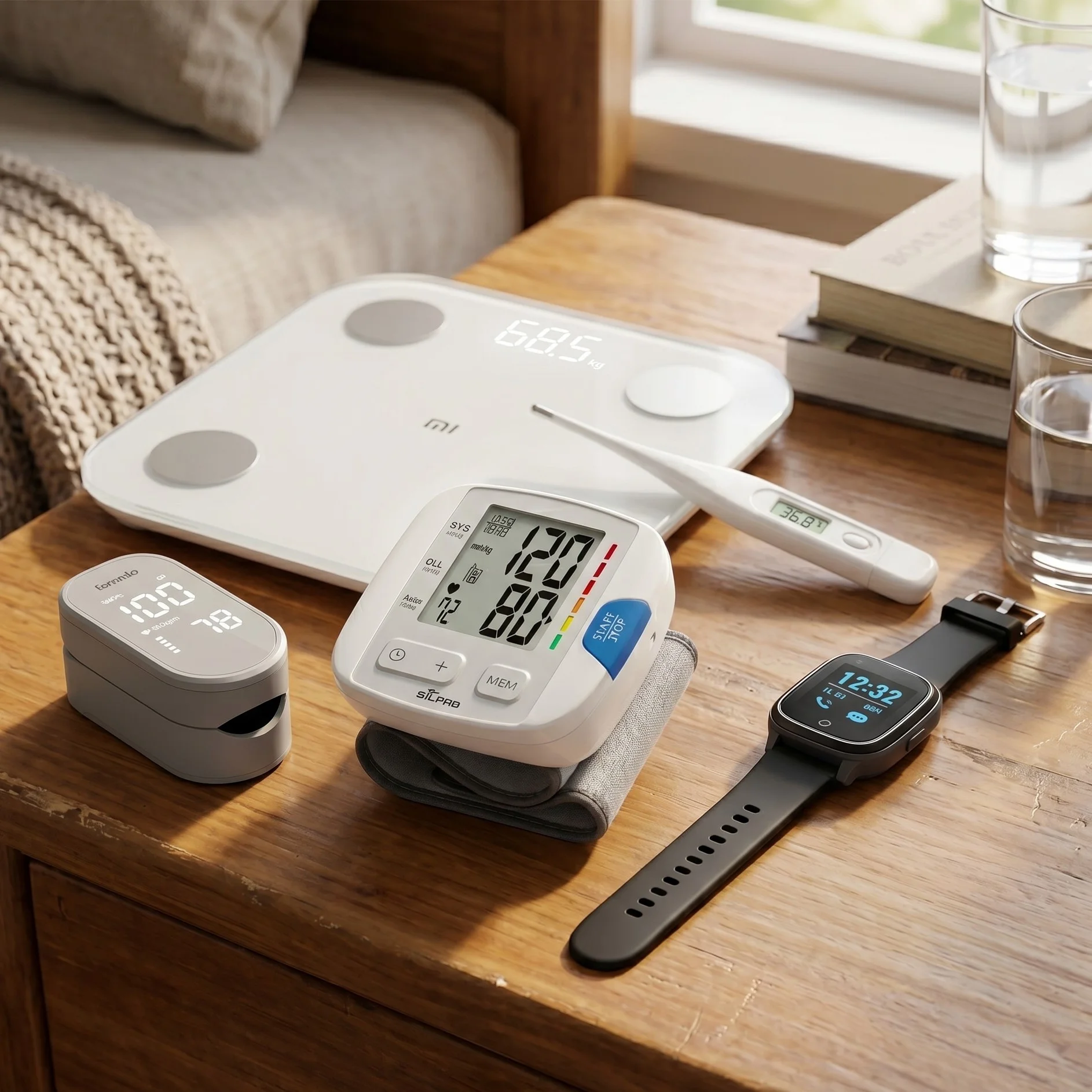 Mano de adulto mayor con smartwatch inteligente